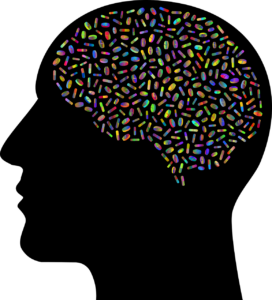 Concept image of psychoactive drugs affecting mood and perception